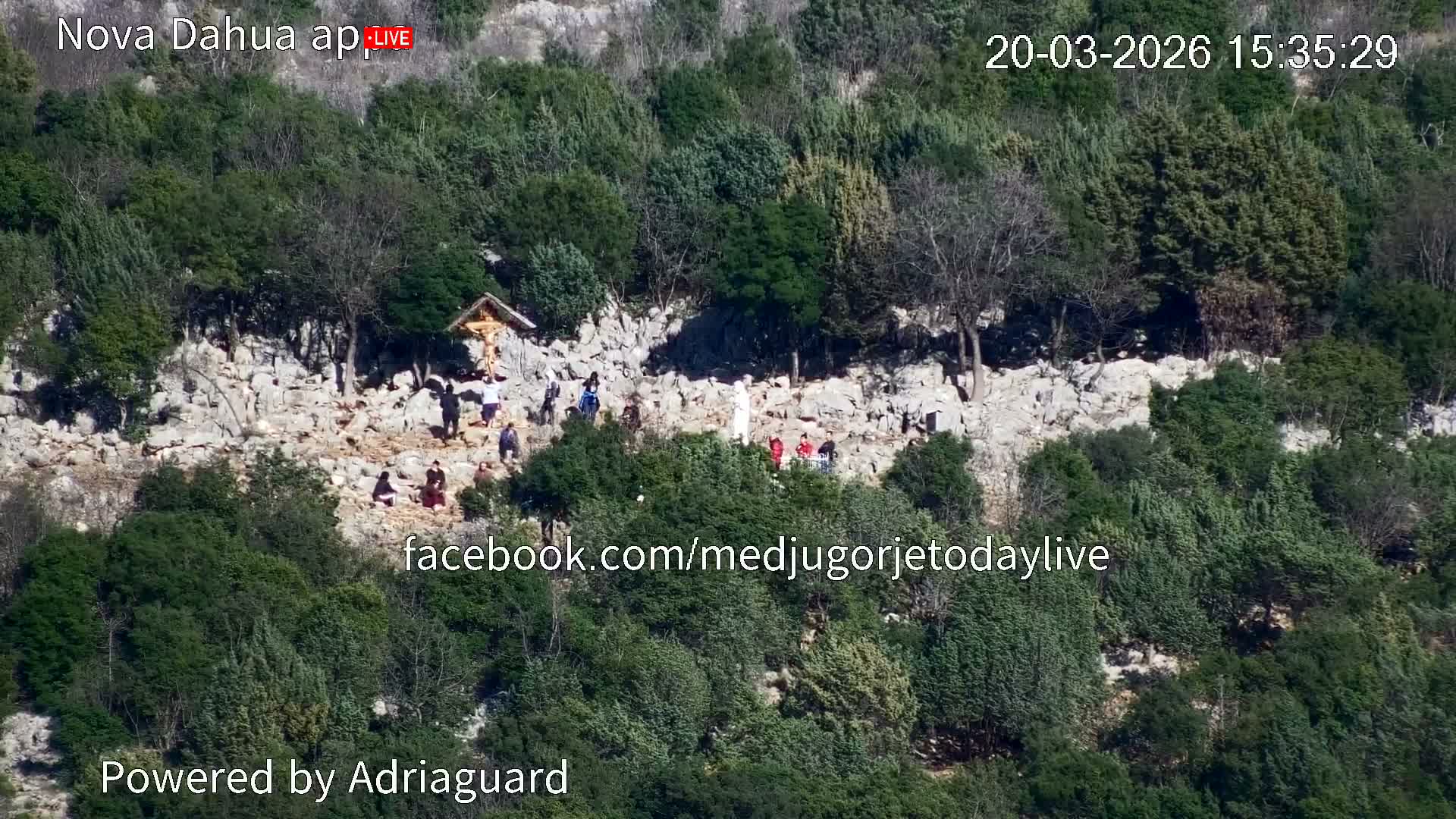 Medjugorje, Apparition Hill Prayer Area Live Cam - Bijakovici, Citluk, Herzegovina-Neretva, Federation of Bosnia and Herzegovina, Bosnia and Herzegovina