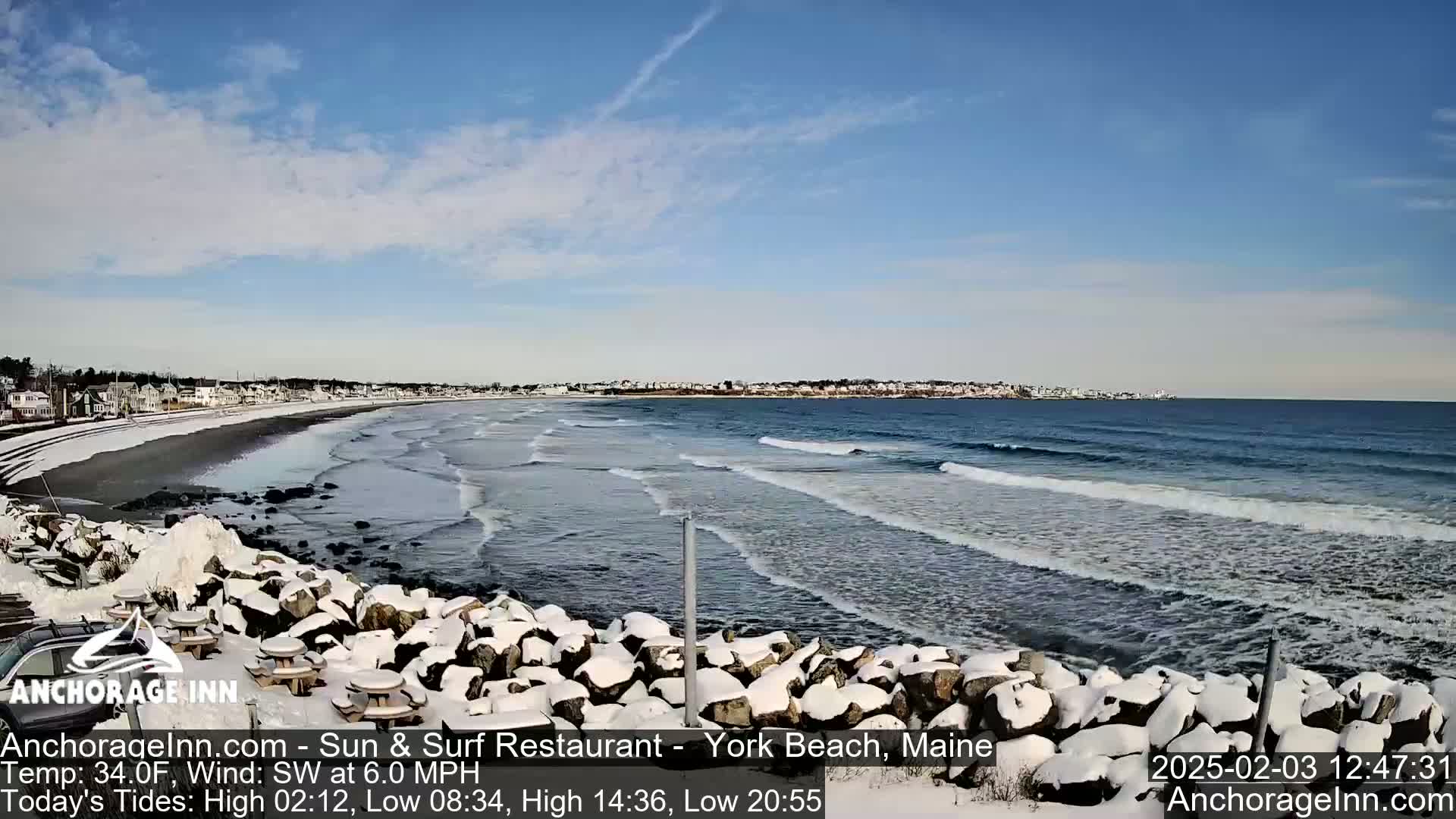 York Beach Ocean Surf Live Cam- Maine, USA
