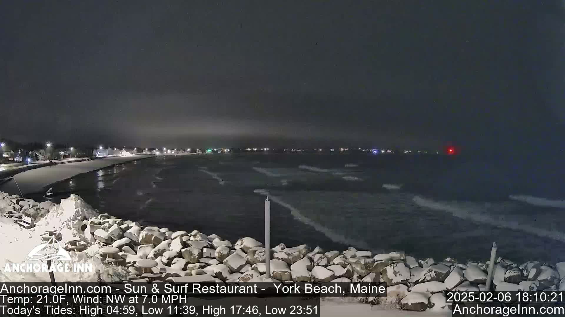 York Beach Ocean Surf Live Cam- Maine, USA