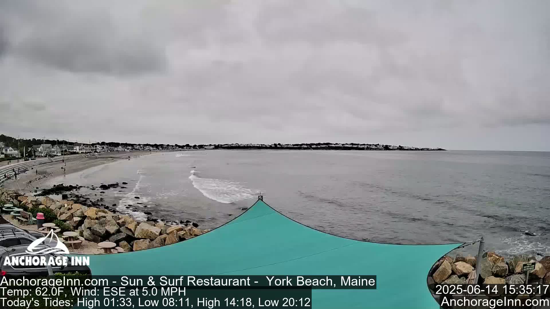 York Beach Ocean Surf Live Cam- Maine, USA