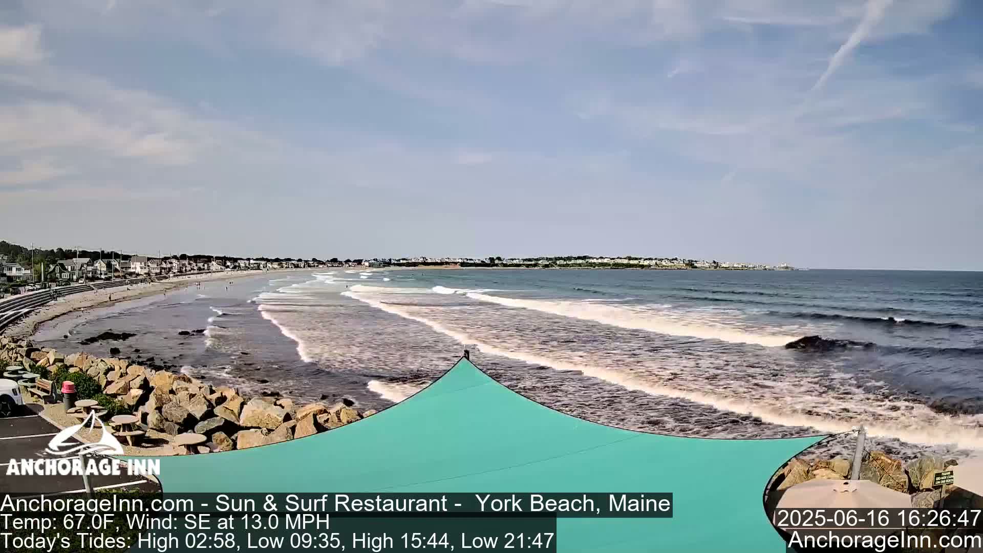 York Beach Ocean Surf Live Cam- Maine, USA