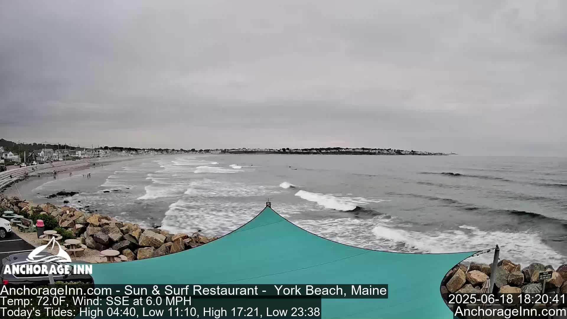 York Beach Ocean Surf Live Cam- Maine, USA
