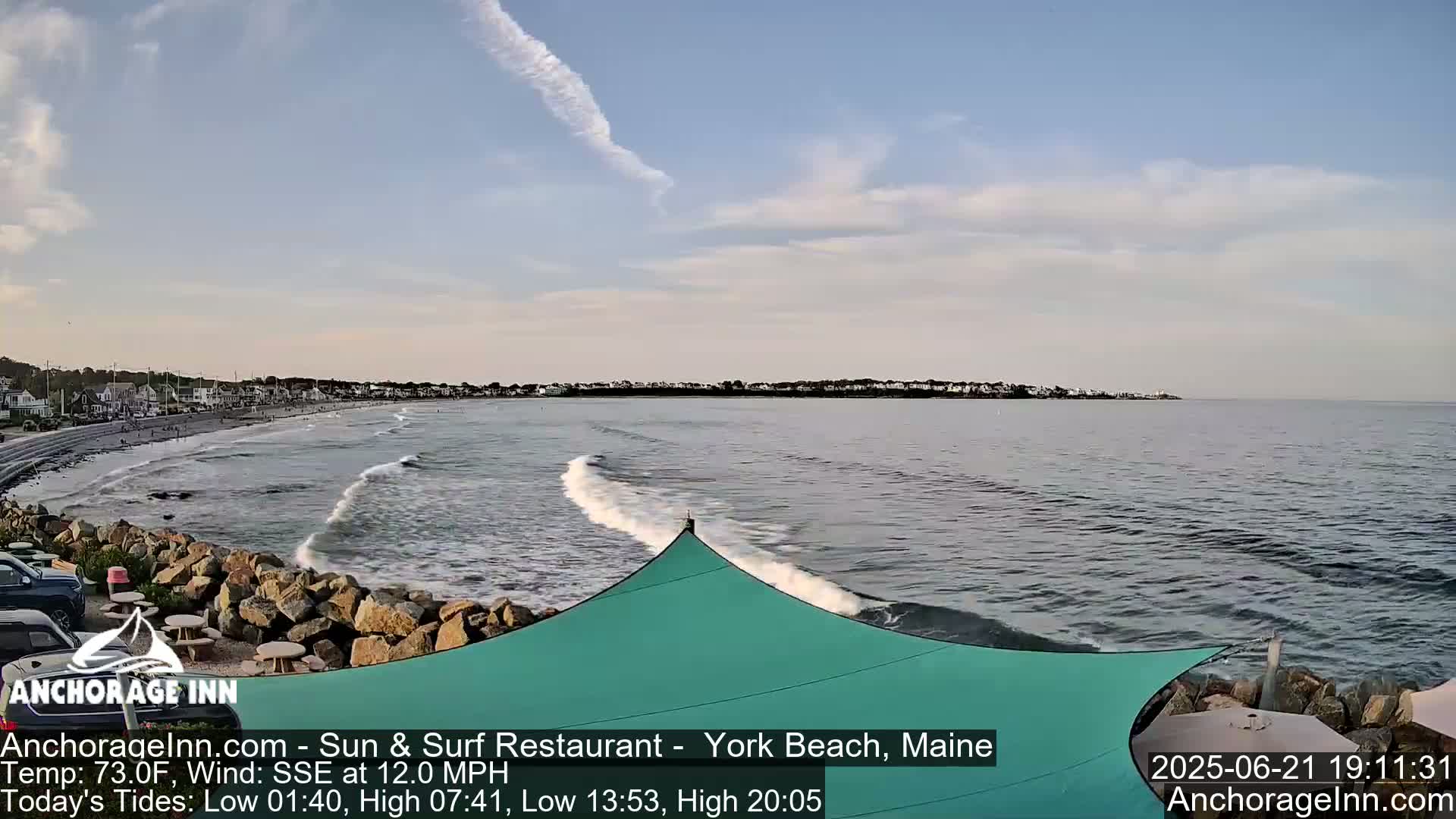 York Beach Ocean Surf Live Cam- Maine, USA