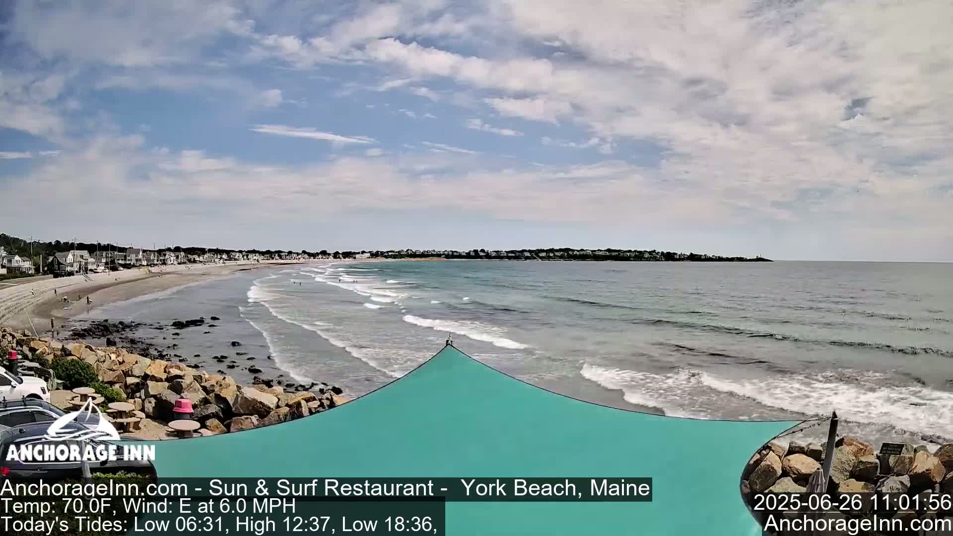 York Beach Ocean Surf Live Cam- Maine, USA