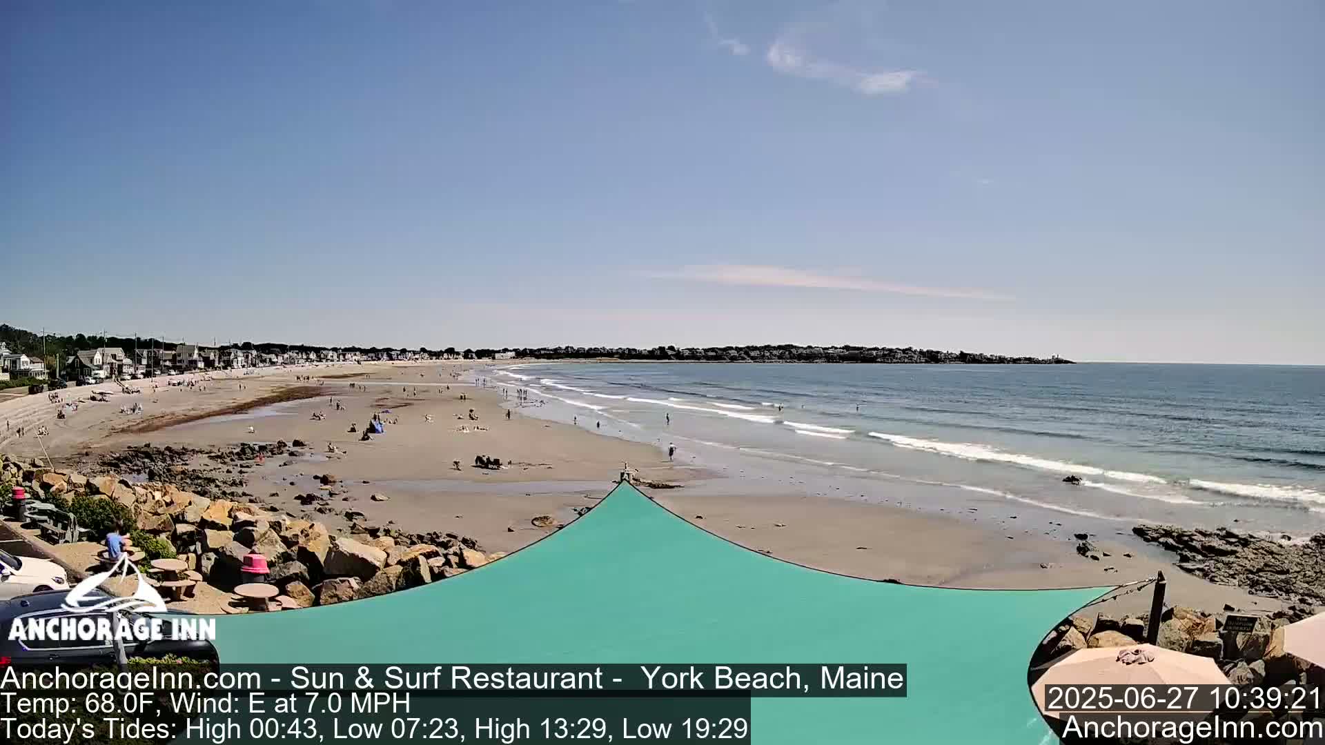 York Beach Ocean Surf Live Cam- Maine, USA