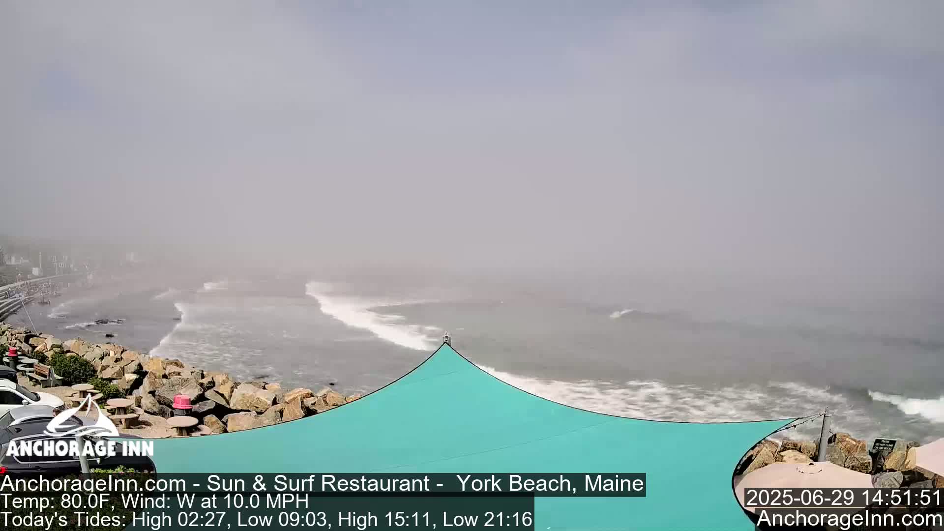 York Beach Ocean Surf Live Cam- Maine, USA