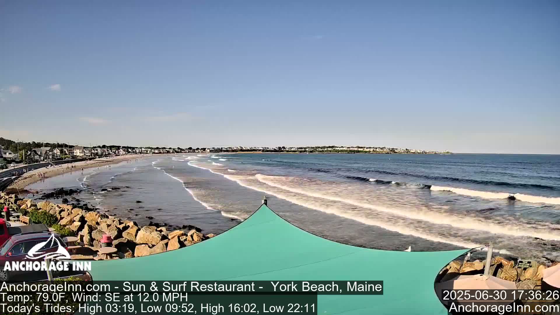 York Beach Ocean Surf Live Cam- Maine, USA