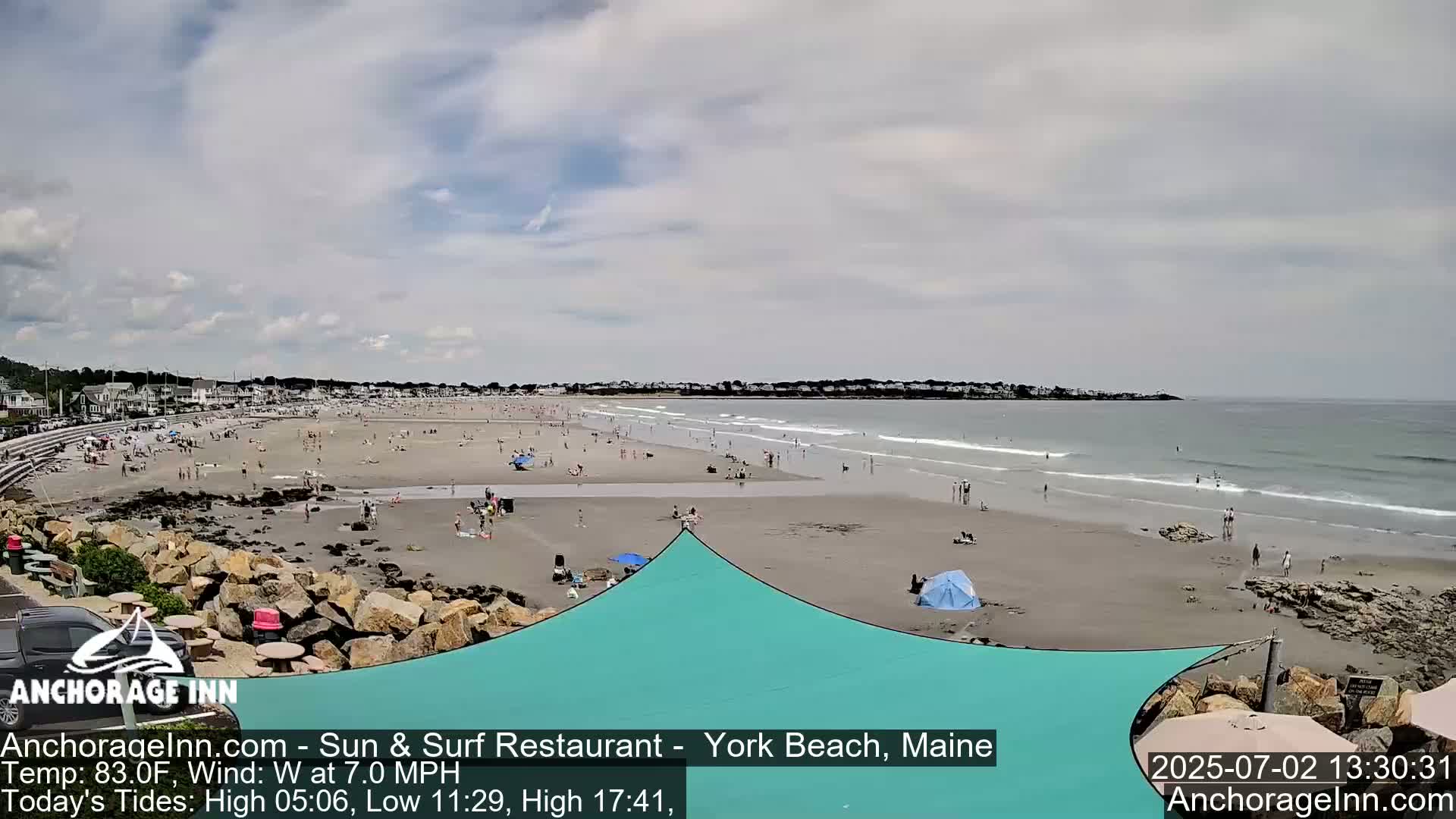 York Beach Ocean Surf Live Cam- Maine, USA