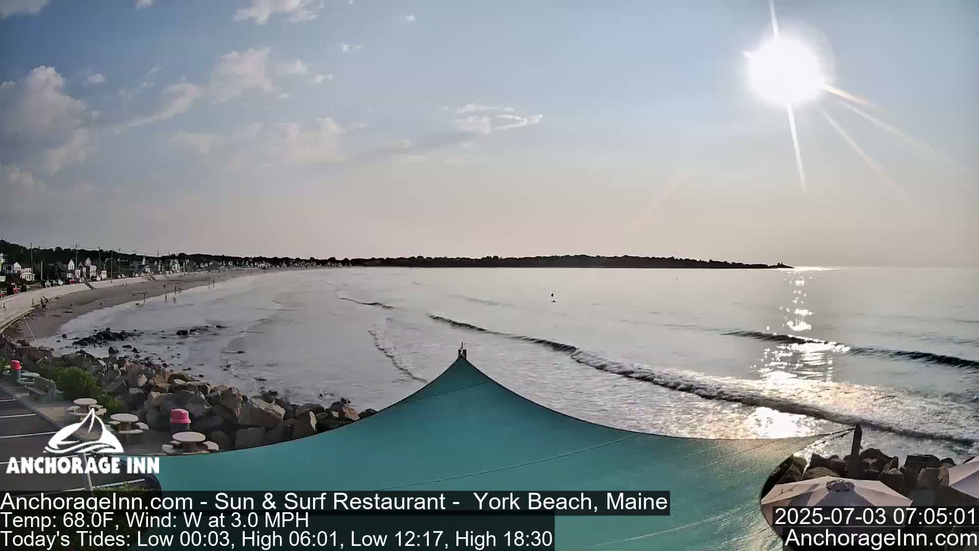 York Beach Ocean Surf Live Cam- Maine, USA