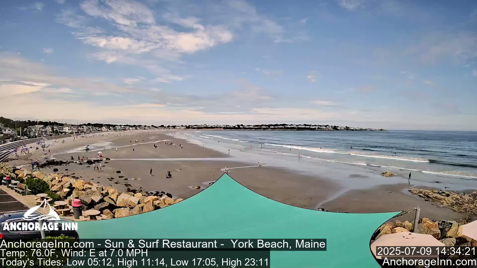 York Beach Ocean Surf Live Cam- Maine, USA