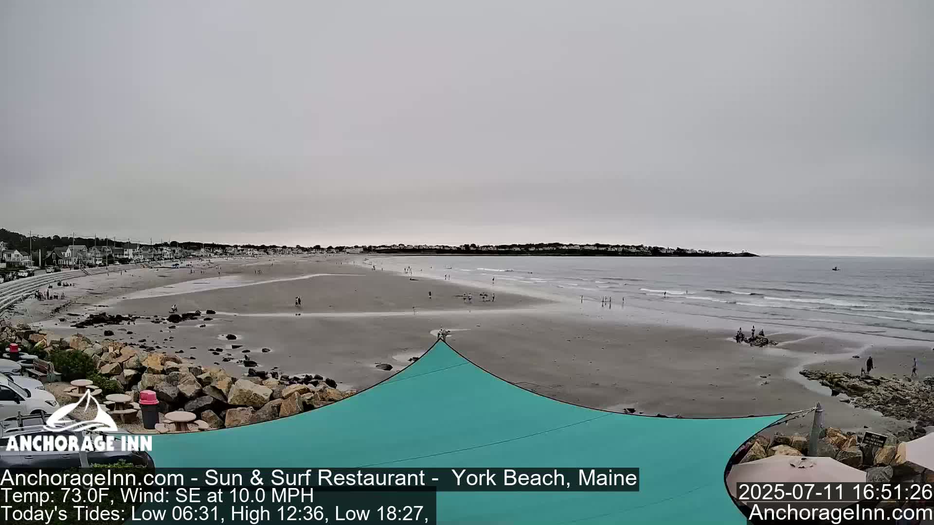 York Beach Ocean Surf Live Cam- Maine, USA