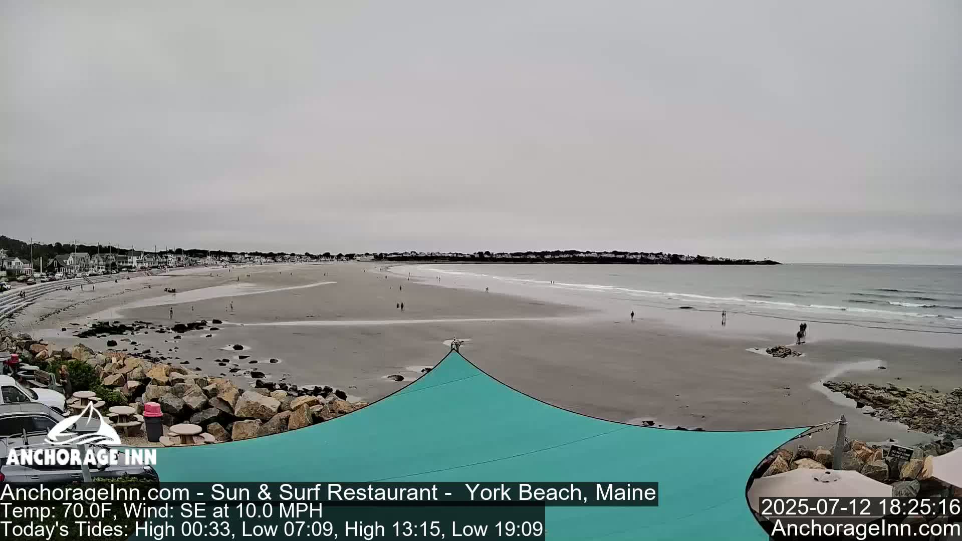 York Beach Ocean Surf Live Cam- Maine, USA