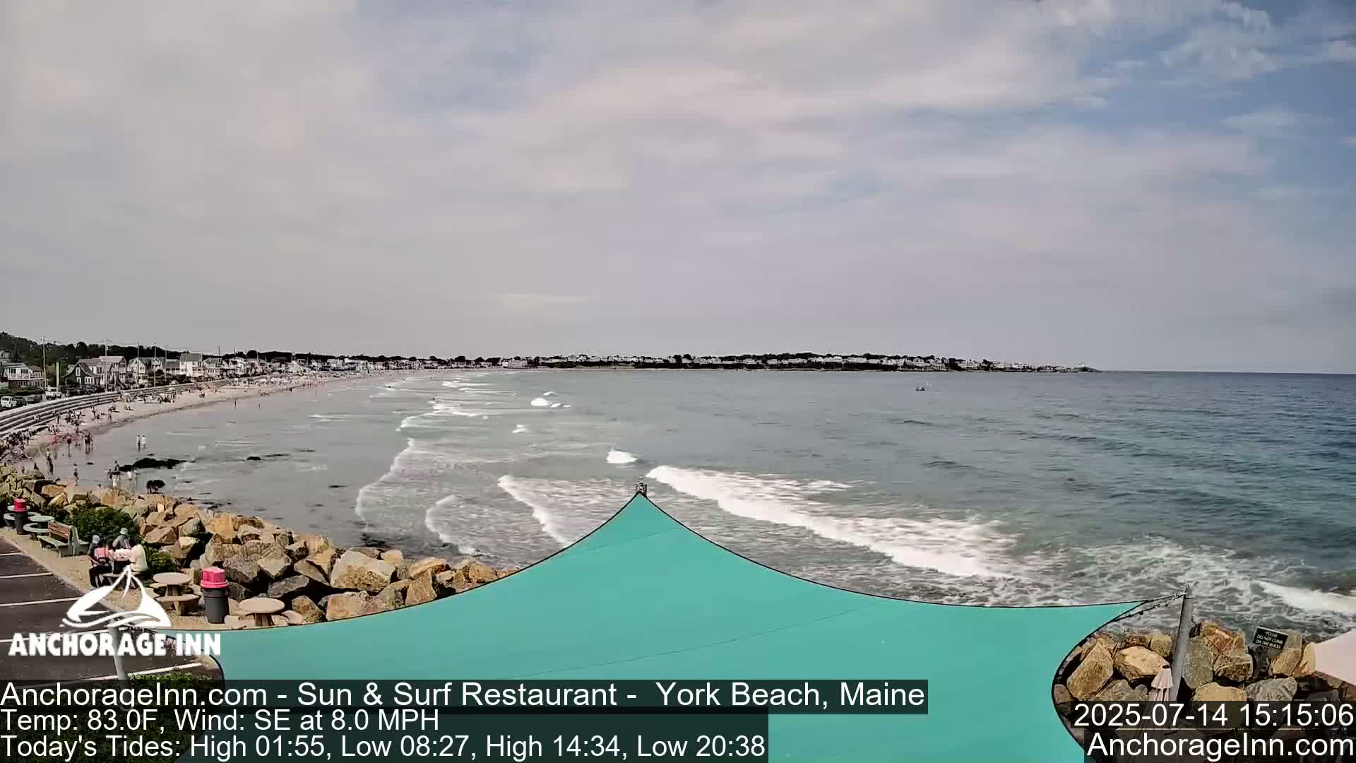 York Beach Ocean Surf Live Cam- Maine, USA