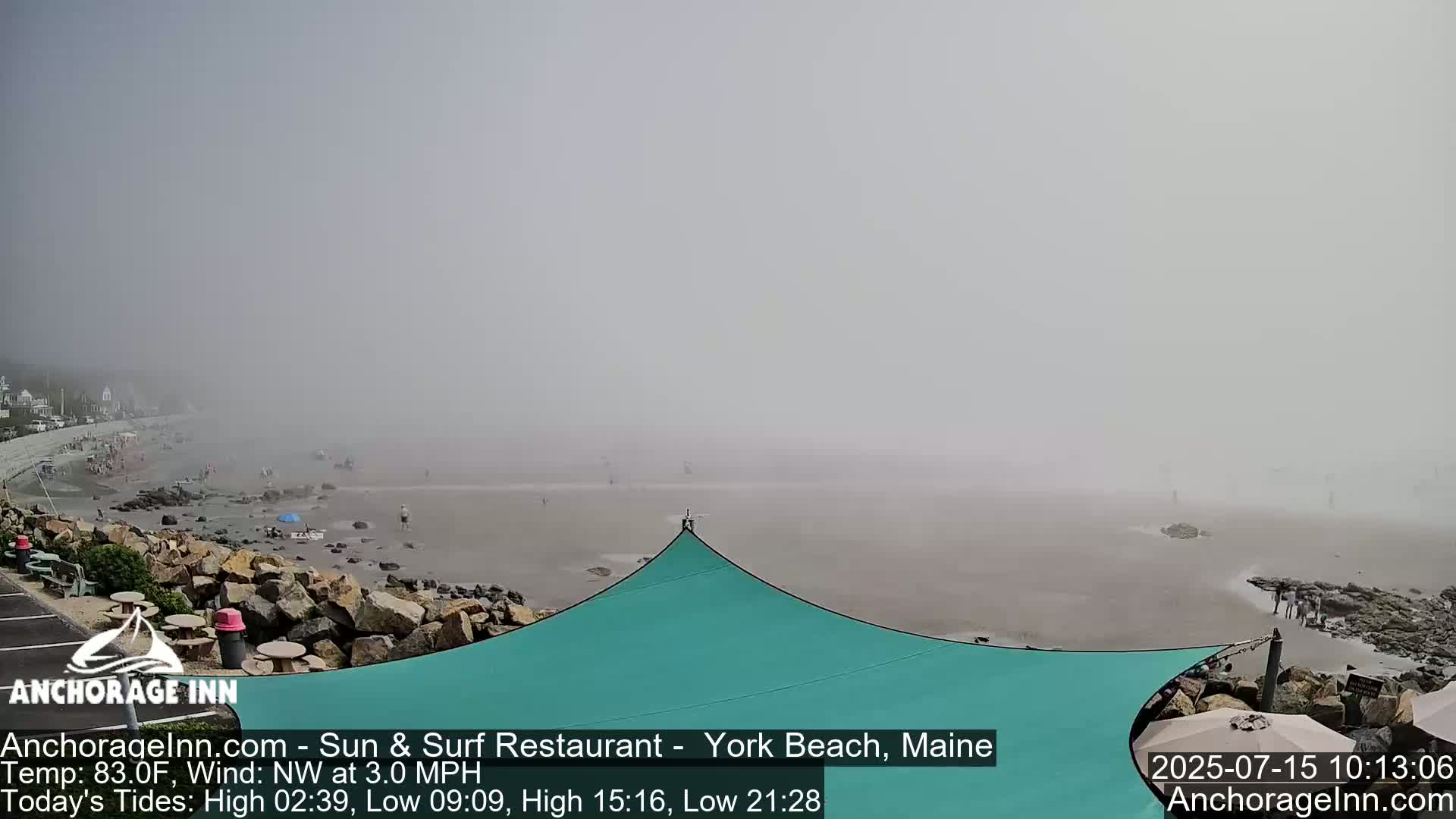York Beach Ocean Surf Live Cam- Maine, USA