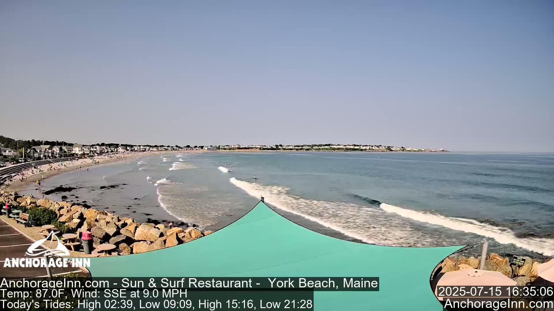 York Beach Ocean Surf Live Cam- Maine, USA
