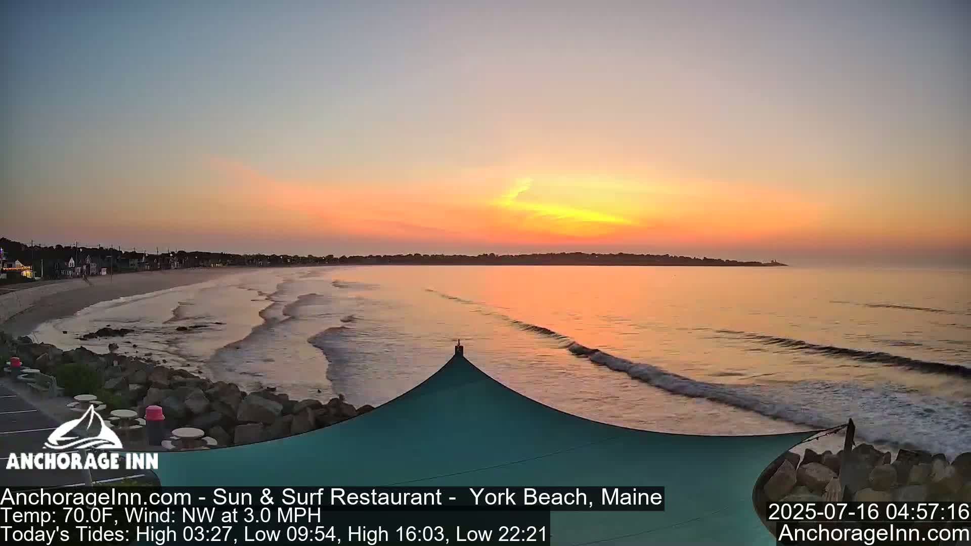 York Beach Ocean Surf Live Cam- Maine, USA