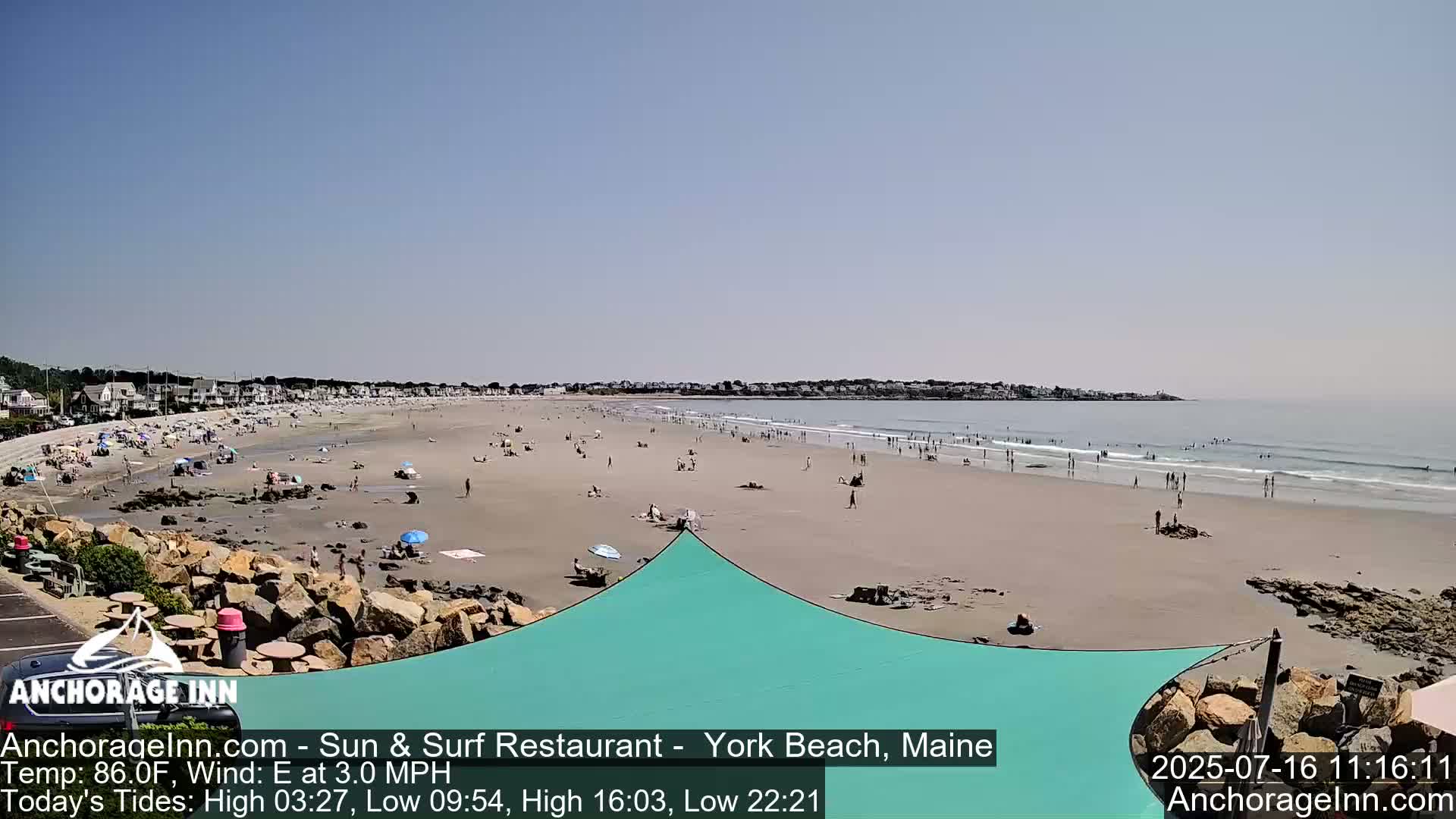 York Beach Ocean Surf Live Cam- Maine, USA