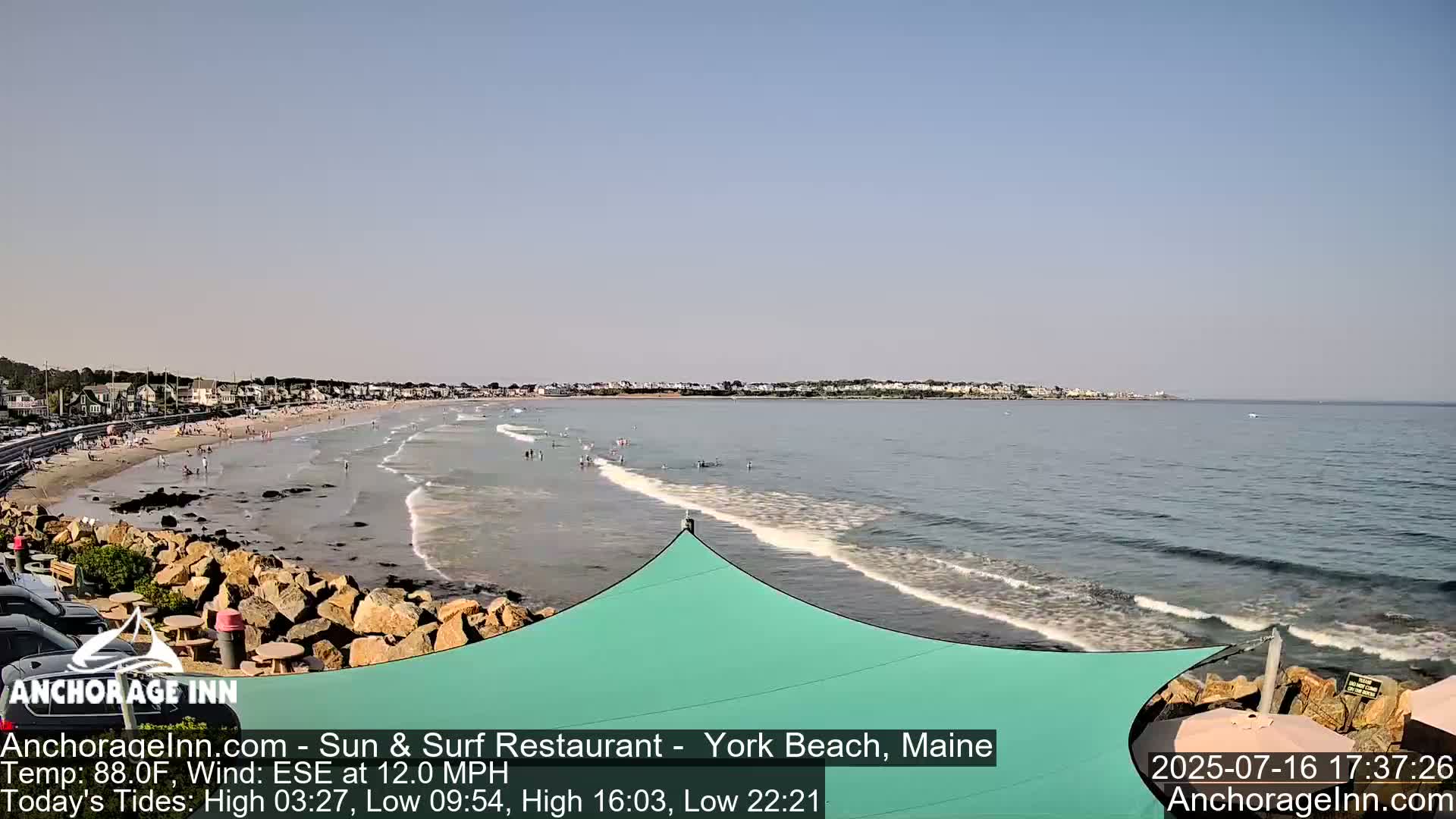 York Beach Ocean Surf Live Cam- Maine, USA