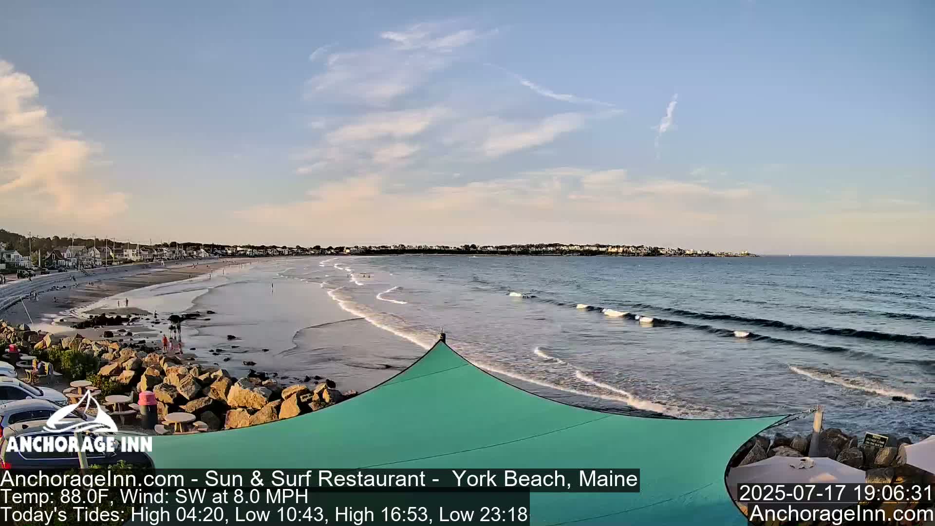 York Beach Ocean Surf Live Cam- Maine, USA