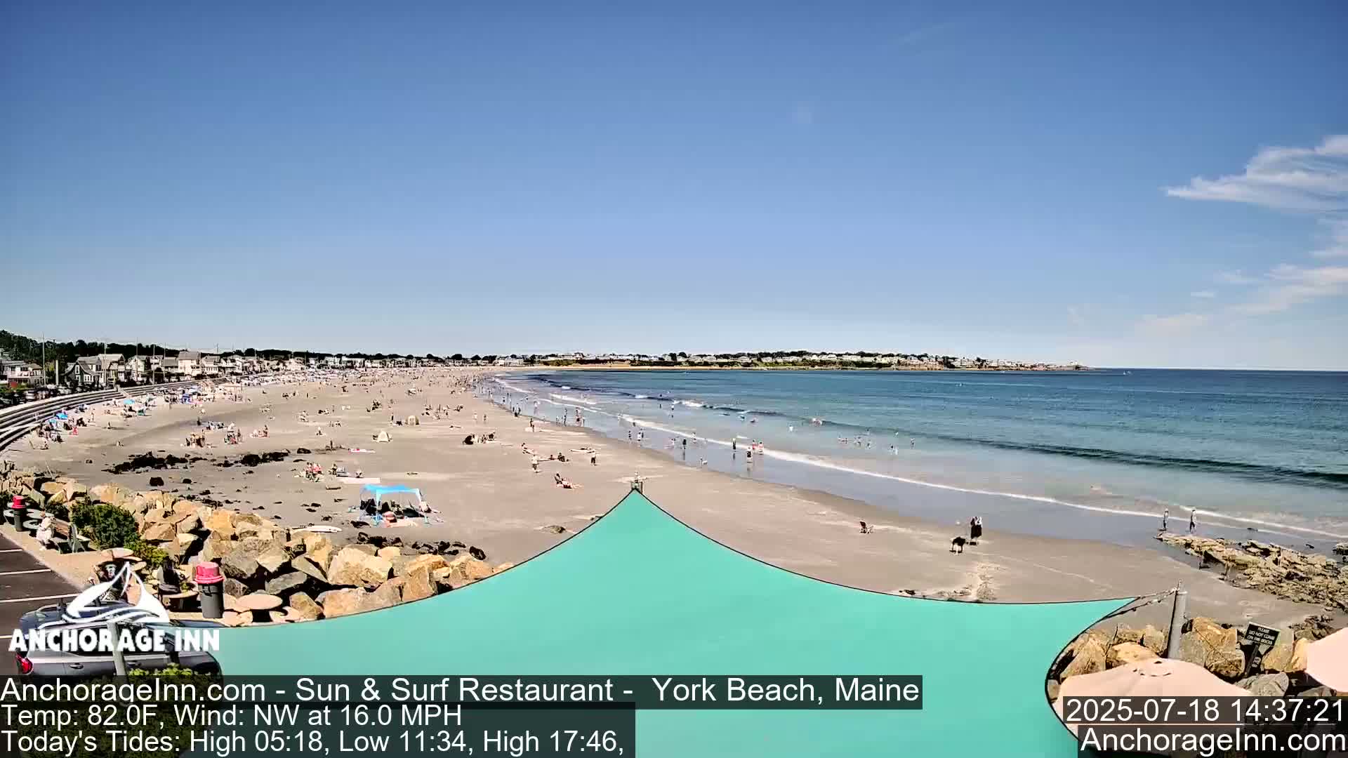 York Beach Ocean Surf Live Cam- Maine, USA
