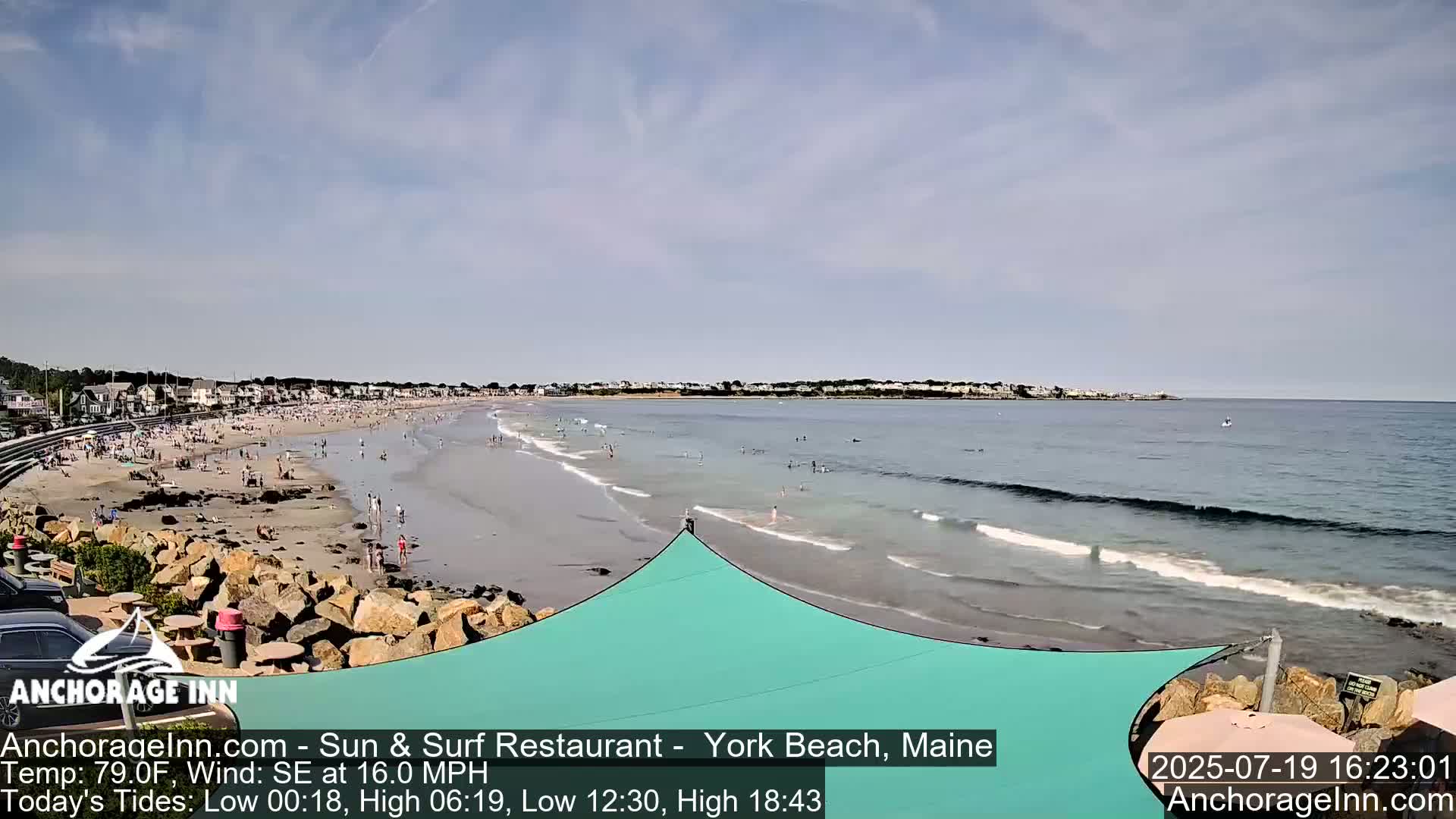 York Beach Ocean Surf Live Cam- Maine, USA