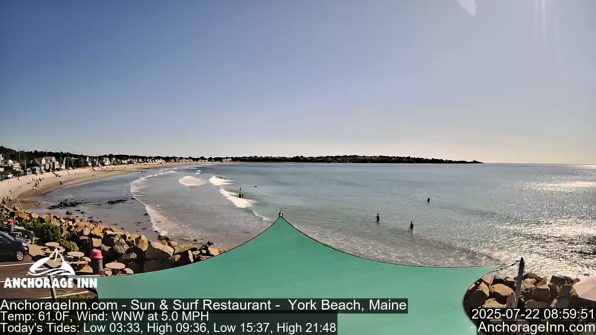 York Beach Ocean Surf Live Cam- Maine, USA