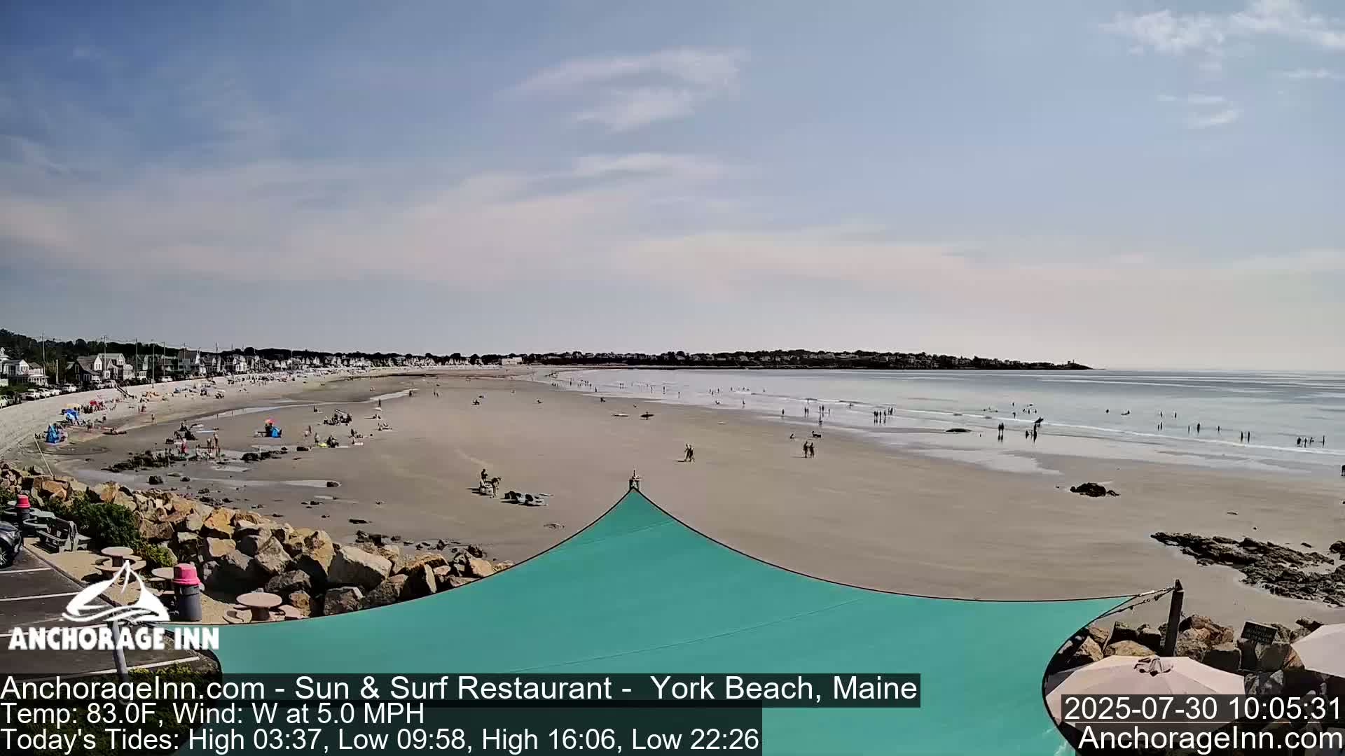 York Beach Ocean Surf Live Cam- Maine, USA