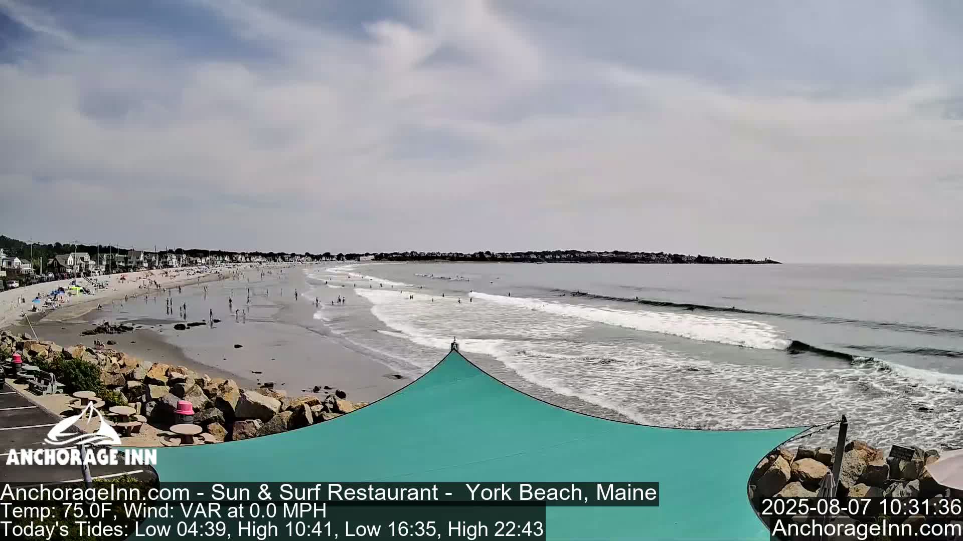 York Beach Ocean Surf Live Cam- Maine, USA