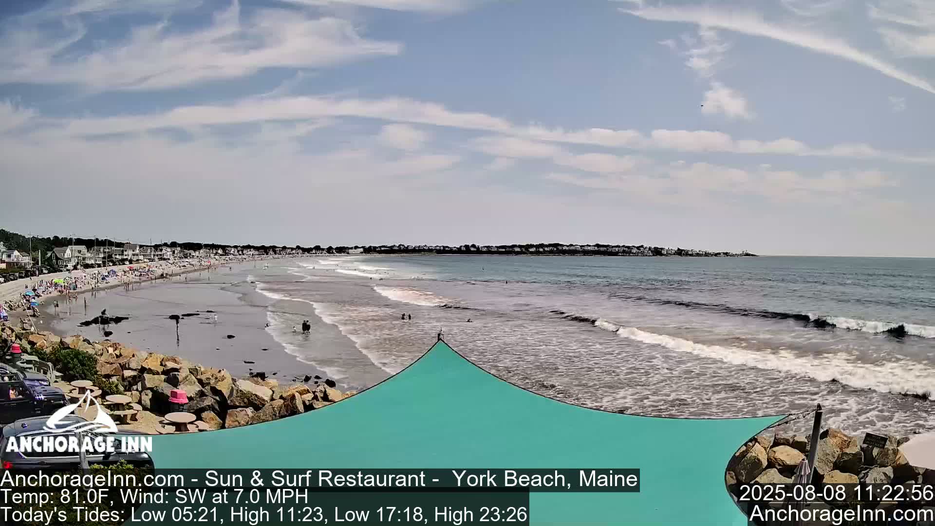 York Beach Ocean Surf Live Cam- Maine, USA