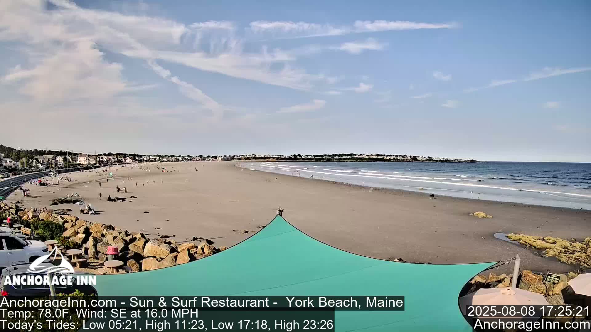 York Beach Ocean Surf Live Cam- Maine, USA