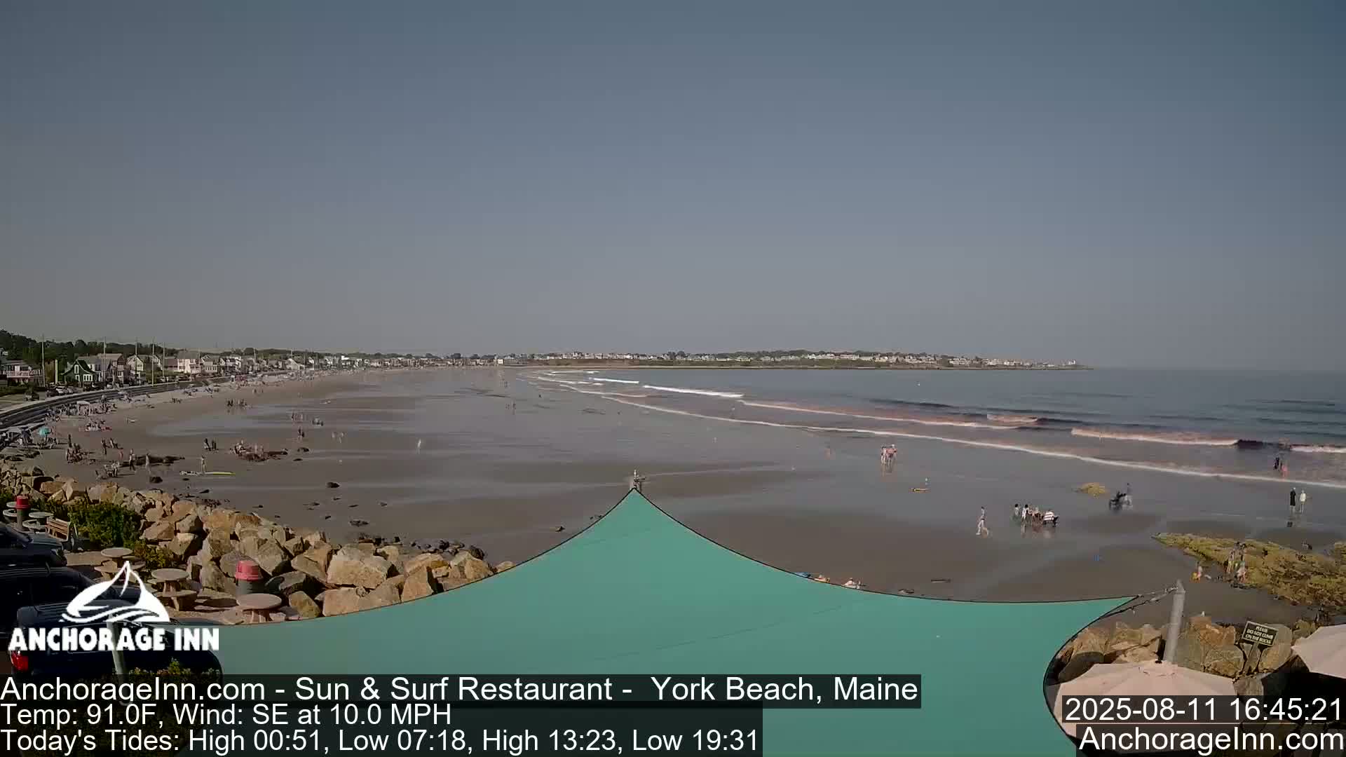 York Beach Ocean Surf Live Cam- Maine, USA