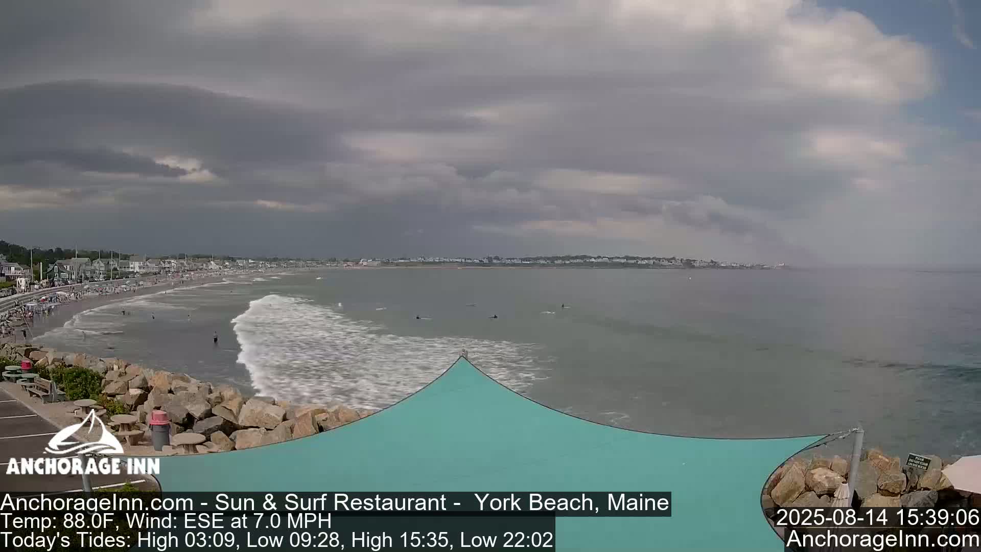 York Beach Ocean Surf Live Cam- Maine, USA