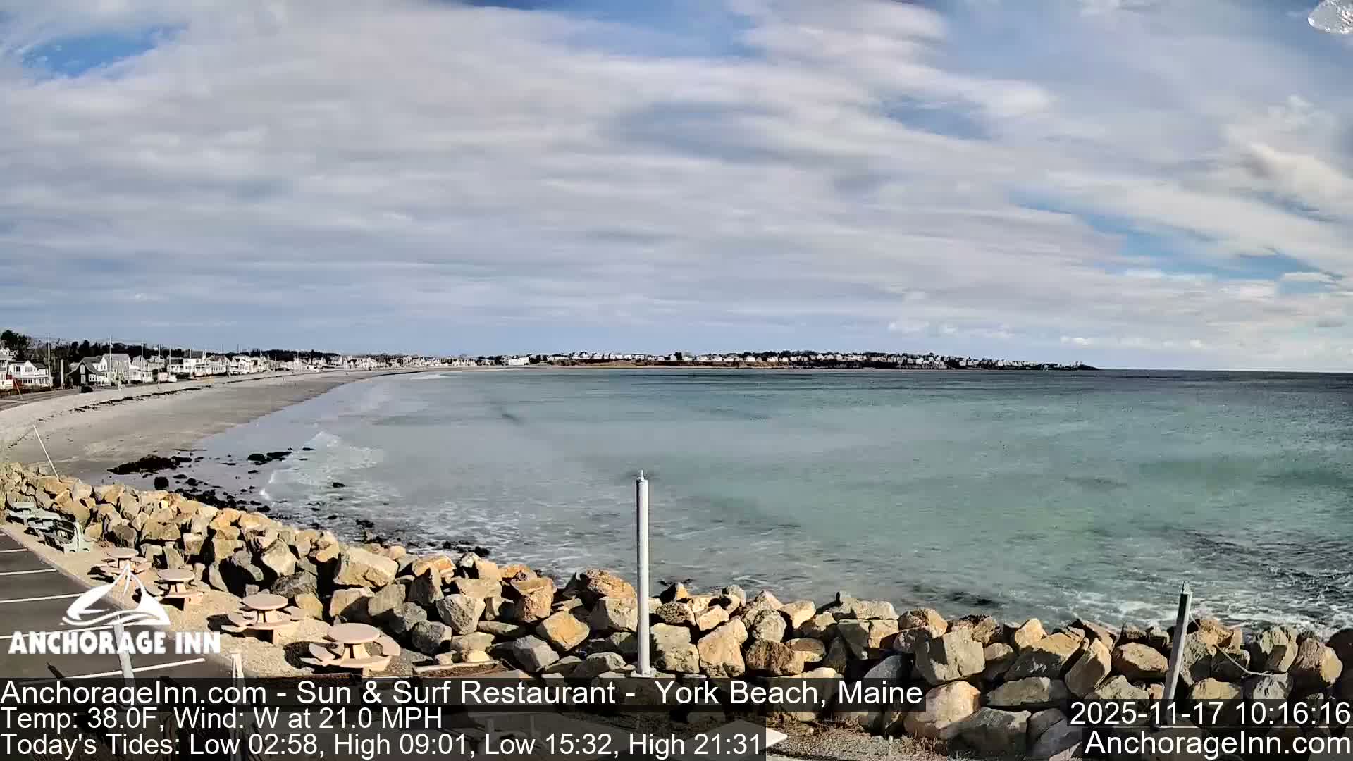 York Beach Ocean Surf Live Cam- Maine, USA