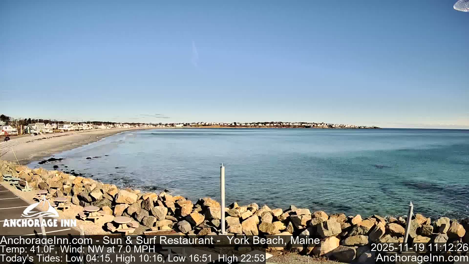 York Beach Ocean Surf Live Cam- Maine, USA
