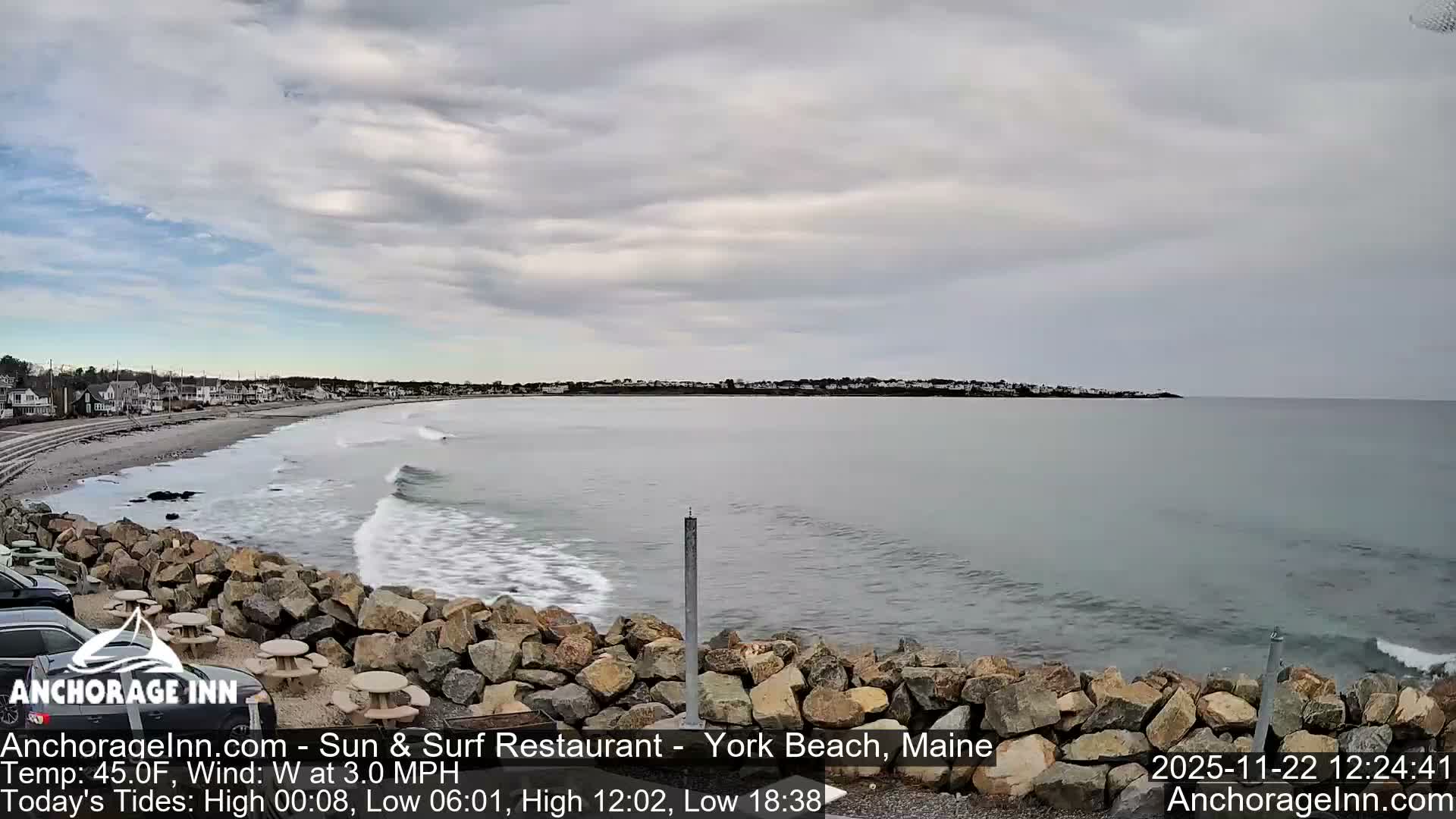 York Beach Ocean Surf Live Cam- Maine, USA