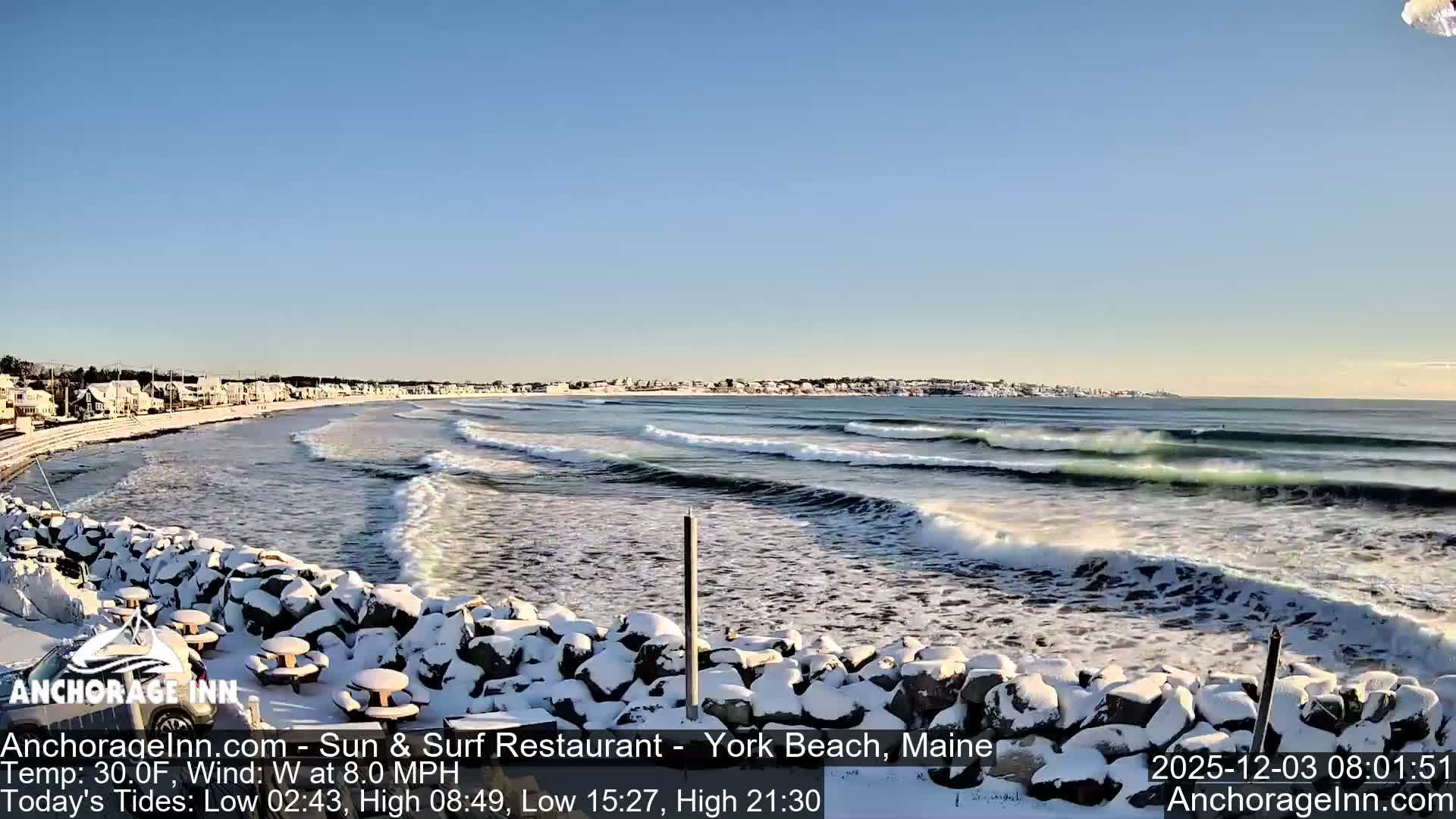 York Beach Ocean Surf Live Cam- Maine, USA
