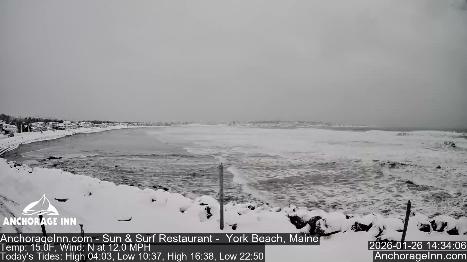 York Beach Ocean Surf Live Cam- Maine, USA