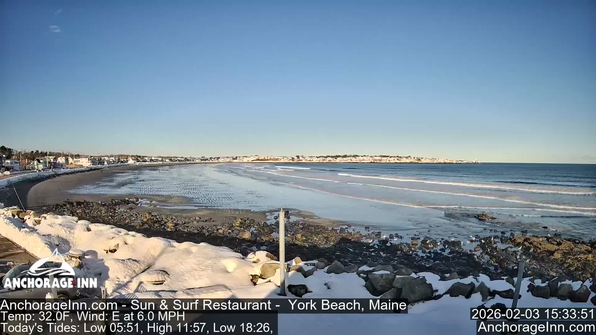 York Beach Ocean Surf Live Cam- Maine, USA