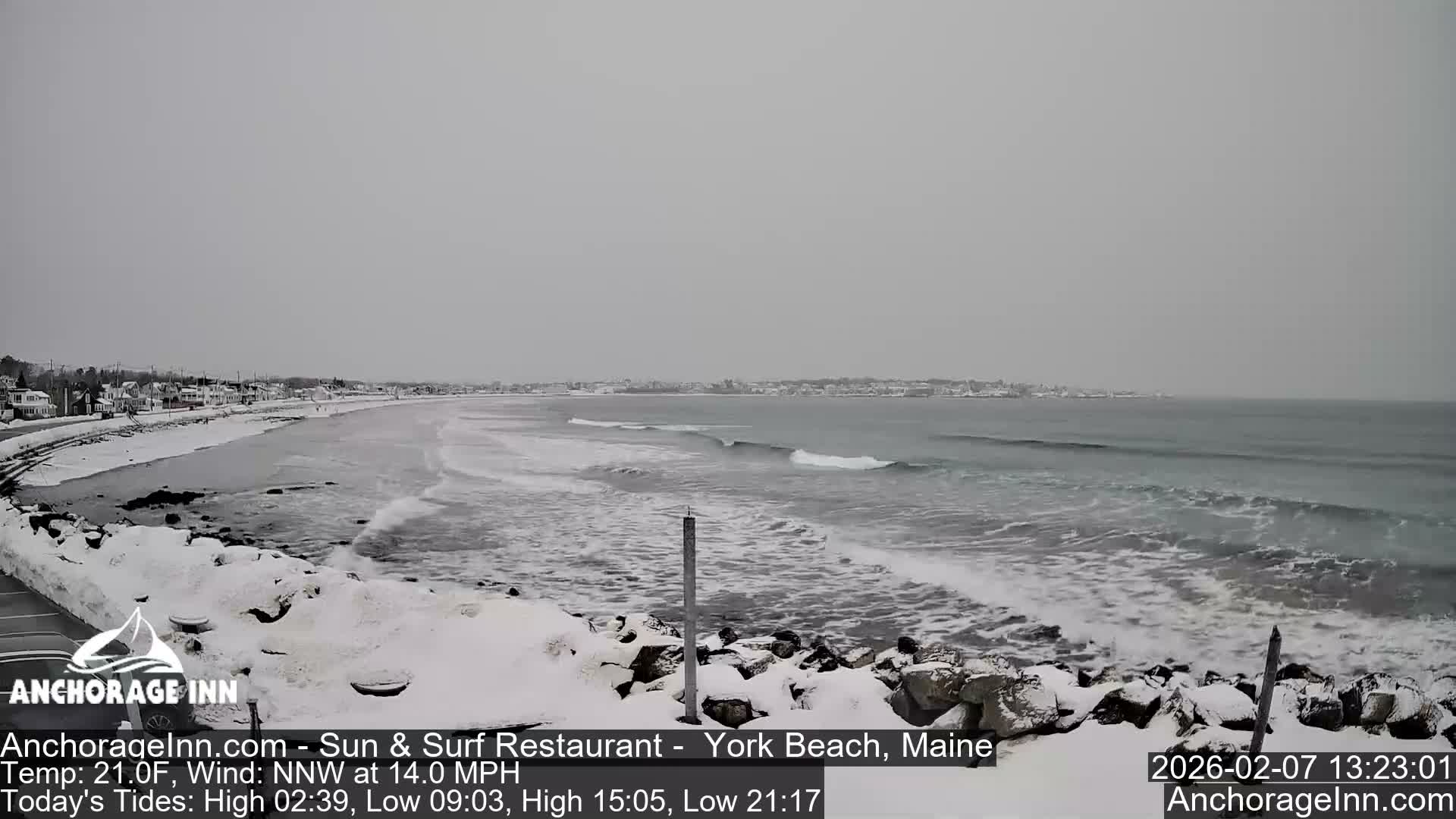 York Beach Ocean Surf Live Cam- Maine, USA
