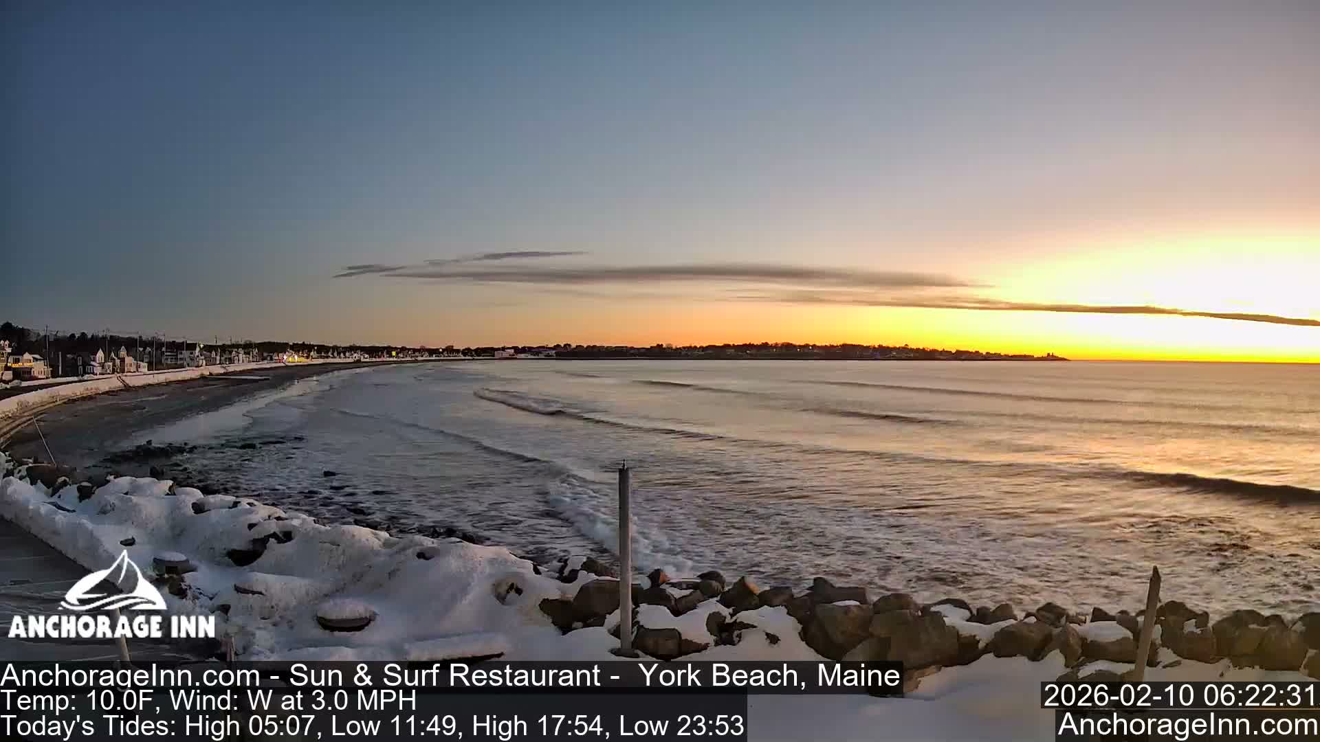 York Beach Ocean Surf Live Cam- Maine, USA