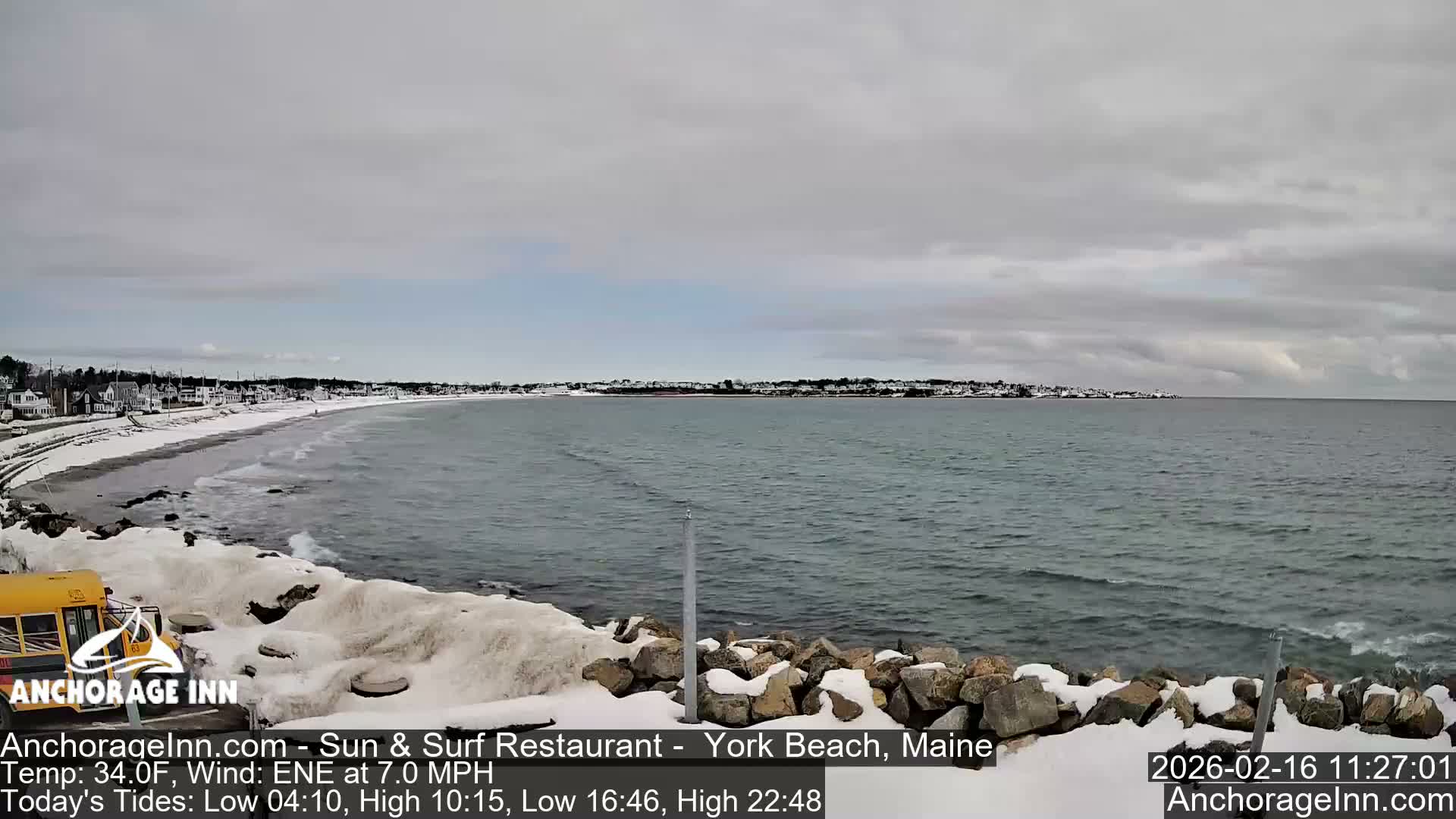 York Beach Ocean Surf Live Cam- Maine, USA