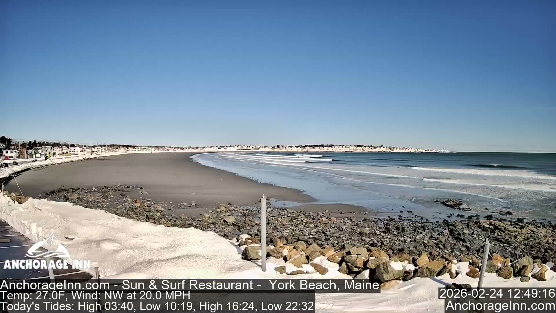 York Beach Ocean Surf Live Cam- Maine, USA