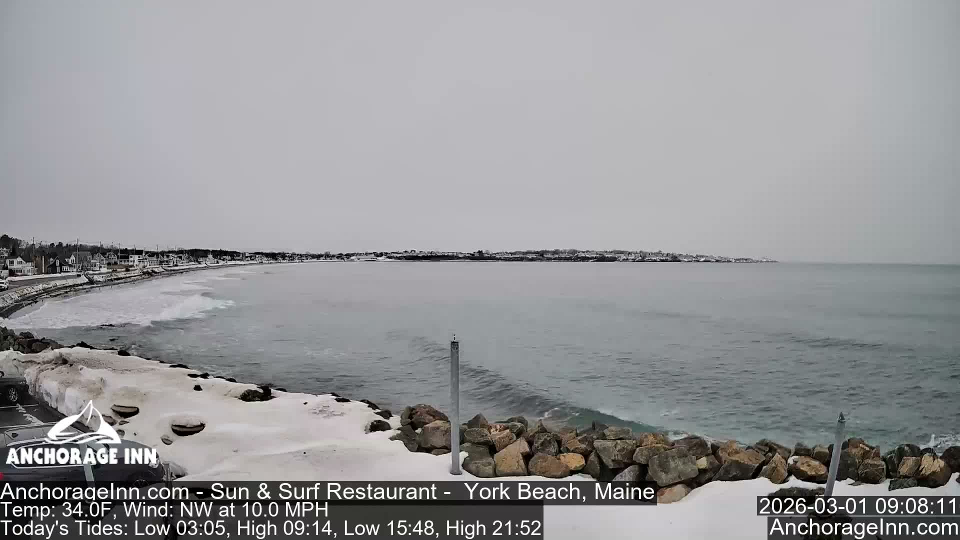 York Beach Ocean Surf Live Cam- Maine, USA