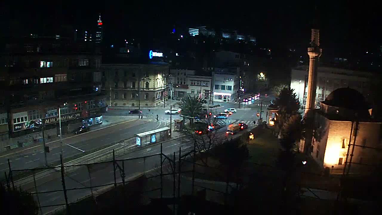 Općina ( Municipality ) Centar Sarajevo Hamza HumeMarsala Tita St Junction & Alipasina Mosque Live Cam - Centar, Sarajevo, Federation of Bosnia and Herzegovina,  Bosnia and Herzegovina 