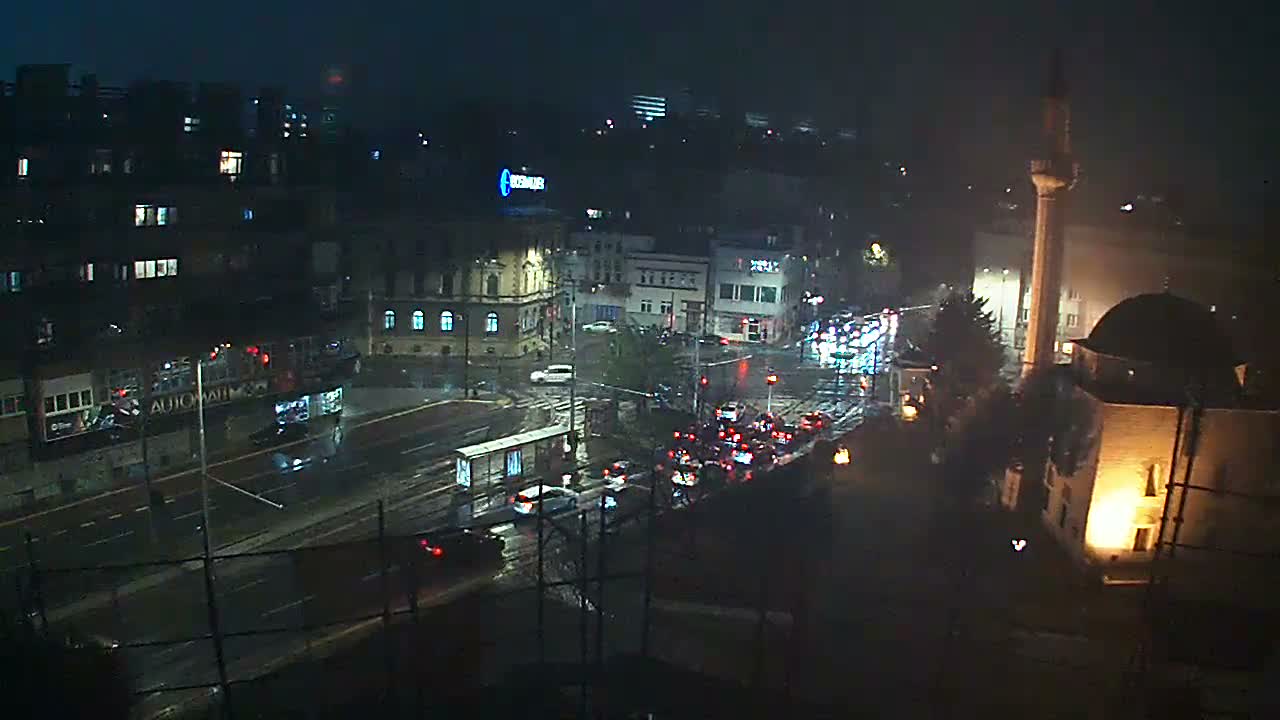 Općina ( Municipality ) Centar Sarajevo Hamza HumeMarsala Tita St Junction & Alipasina Mosque Live Cam - Centar, Sarajevo, Federation of Bosnia and Herzegovina,  Bosnia and Herzegovina 