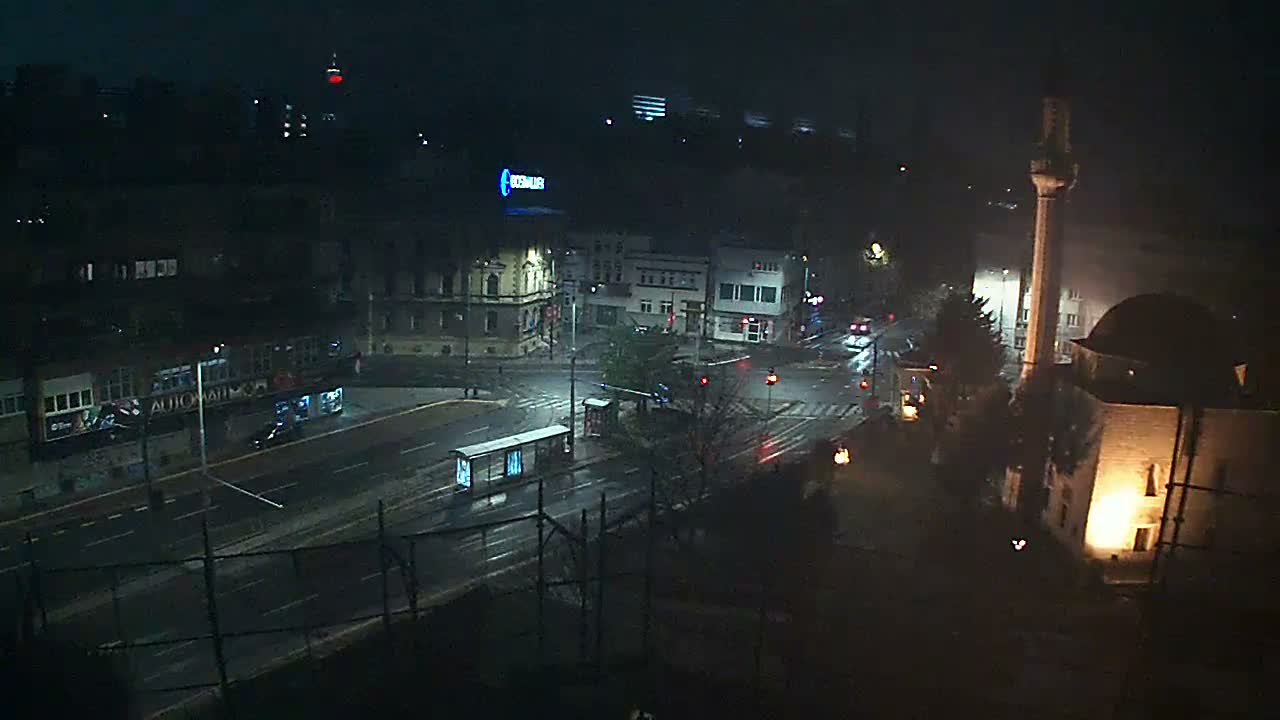 Općina ( Municipality ) Centar Sarajevo Hamza HumeMarsala Tita St Junction & Alipasina Mosque Live Cam - Centar, Sarajevo, Federation of Bosnia and Herzegovina,  Bosnia and Herzegovina 