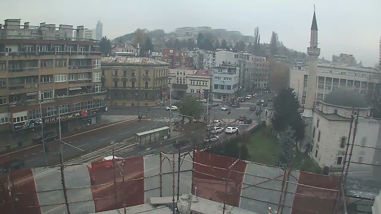 Općina ( Municipality ) Centar Sarajevo Hamza HumeMarsala Tita St Junction & Alipasina Mosque Live Cam - Centar, Sarajevo, Federation of Bosnia and Herzegovina,  Bosnia and Herzegovina 