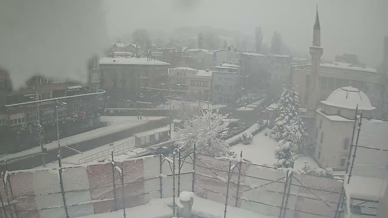 Općina ( Municipality ) Centar Sarajevo Hamza HumeMarsala Tita St Junction & Alipasina Mosque Live Cam - Centar, Sarajevo, Federation of Bosnia and Herzegovina,  Bosnia and Herzegovina 
