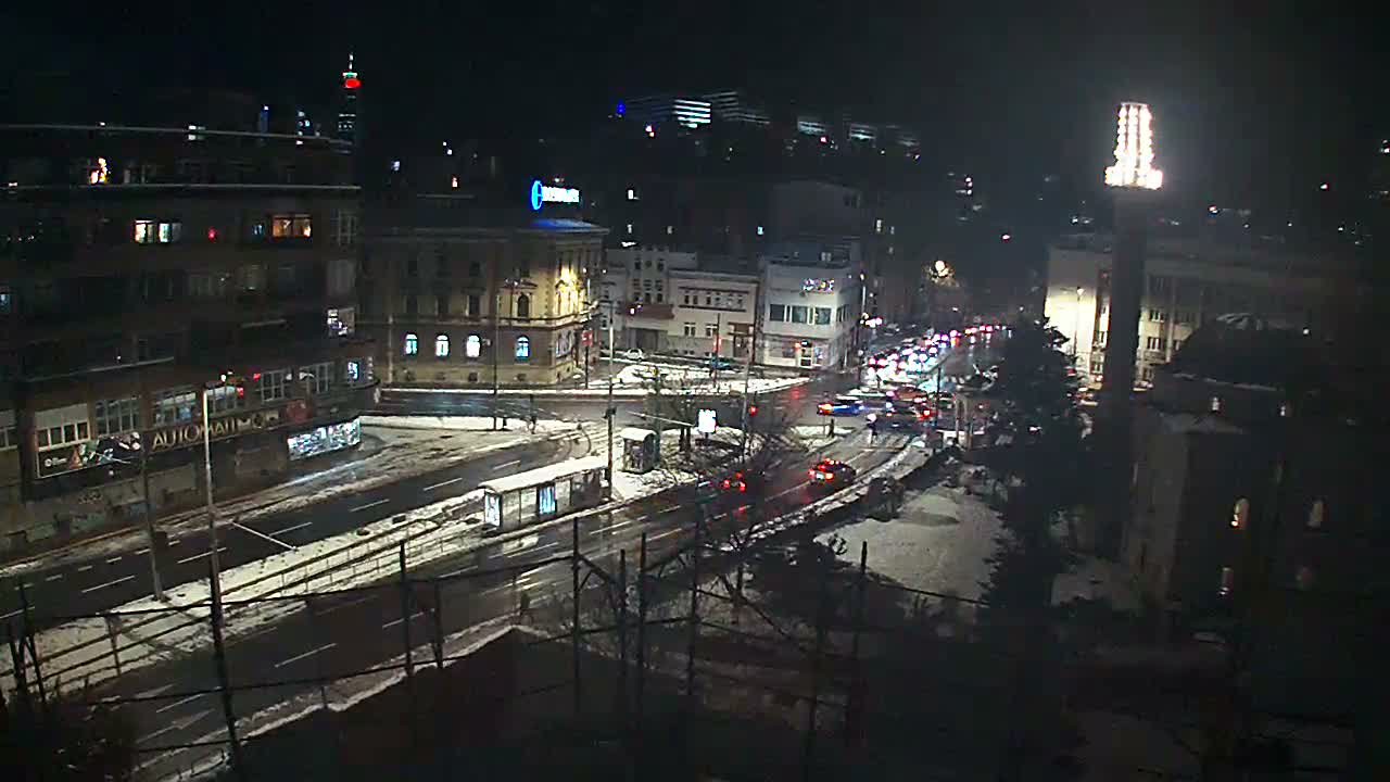 Općina ( Municipality ) Centar Sarajevo Hamza HumeMarsala Tita St Junction & Alipasina Mosque Live Cam - Centar, Sarajevo, Federation of Bosnia and Herzegovina,  Bosnia and Herzegovina 