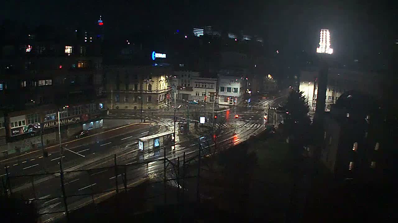 Općina ( Municipality ) Centar Sarajevo Hamza HumeMarsala Tita St Junction & Alipasina Mosque Live Cam - Centar, Sarajevo, Federation of Bosnia and Herzegovina,  Bosnia and Herzegovina 